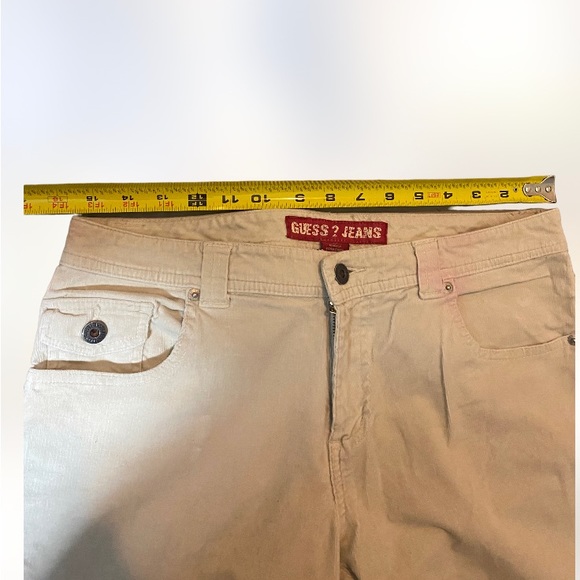 Y2K vtg guess flared super soft curduroy style pants womens m/L - Picture 5 of 12